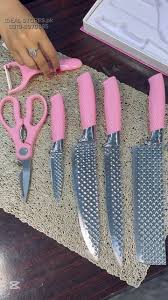 Modern White Handle Kitchen Knife Set designed for daily meal preparation