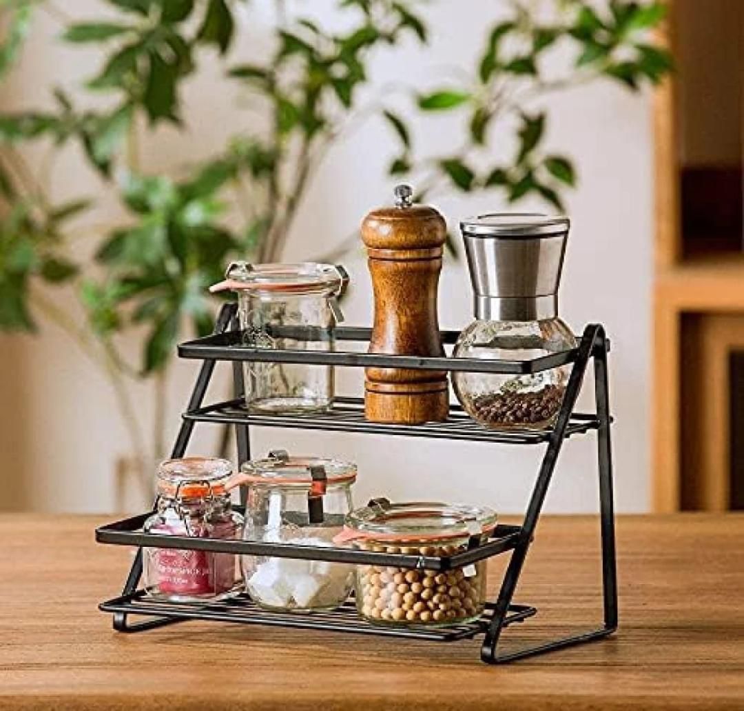 Multiple organizer spice metal rack.