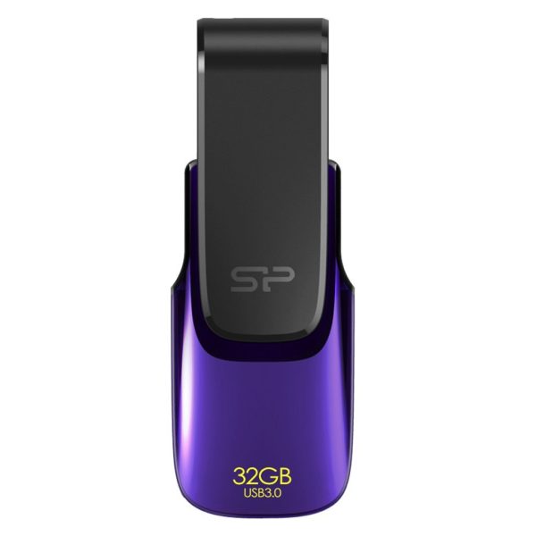 SILICON POWER, USB DRIVES 32GB Silicon Power Blaze B31 USB3.0 Swivel Cap Flash Drive Black/Purple Edition