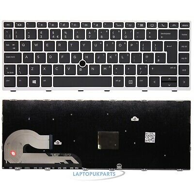 HP KEYBOARDS, LAPTOP KEYBOARDS New Keyboard for HP Elitebook 730 G5, 735 G5, 830 G5, 836 G5, L15500-001 L07666-001 Silver Frame