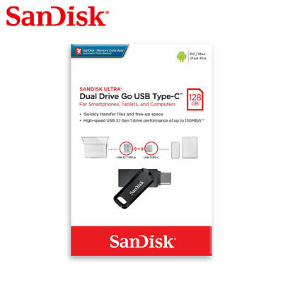 SANDISK, USB DRIVES SanDisk 128GB Ultra Dual Drive Go USB Type-C Flash Drive, – SDDDC3-128G-G46G