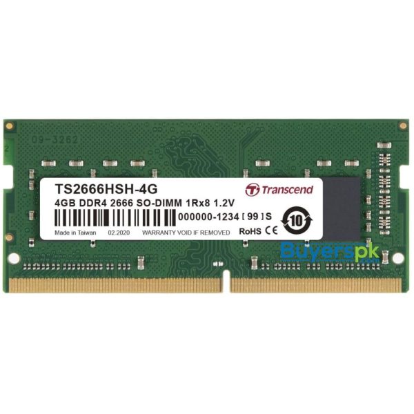 DDR4 RAMS, Laptop RAMs Transcend 4GB DDR4 2666MHz SO-DIMM Laptop RAM