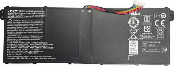 ACER BATTERY, Laptop Batteries ORIGINAL AC14B8K Laptop Battery Acer Aspire ES1-572 E3-721 E5-771G MS2392 E5-721 V3-112P V3-371 V3-111 NE511 AC14B18K SWIFT 3 SF315 TravelMate P2410 48Wh 100% Original Laptop Battery