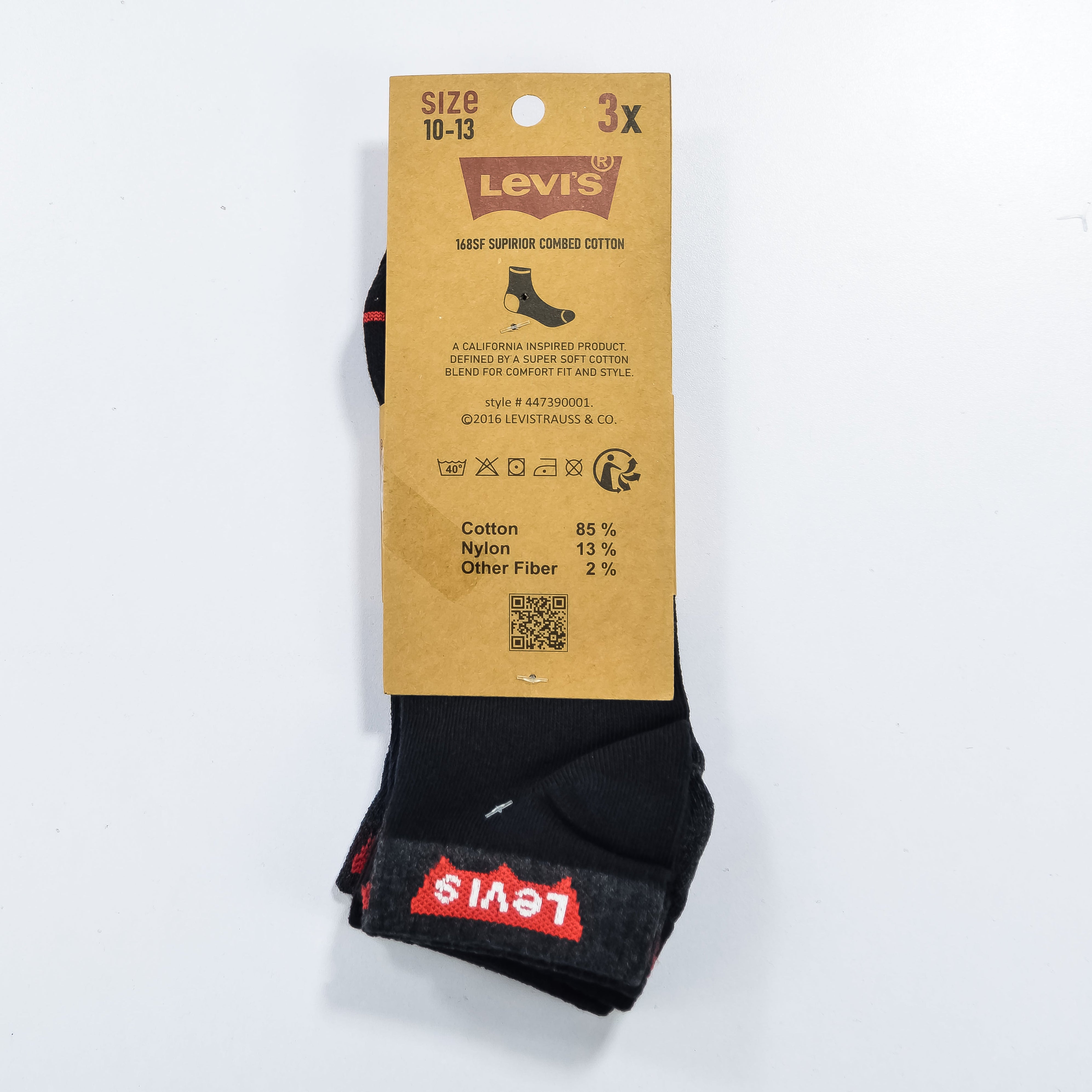 CL - Branded L-E-V-I-S Ankle Socks 15 (Pack Of 3)